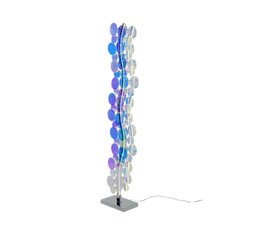 PULSE | Floor lamp | Transparent iridescent | Plastic