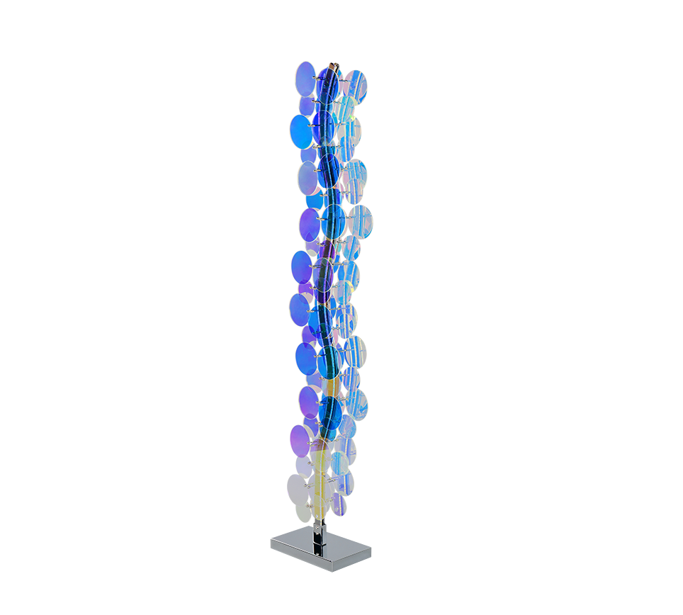 PULSE | Floor lamp | Transparent iridescent | Plastic
