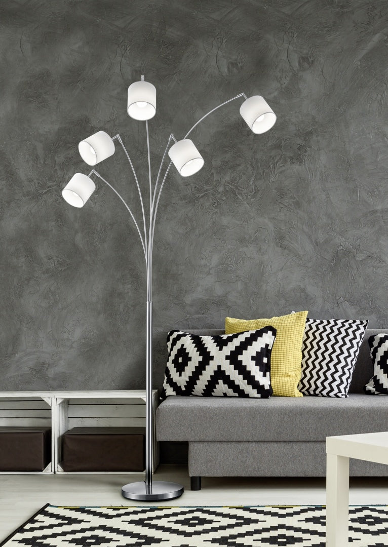TOMMY | Floor lamp | Nickel mat | Metal