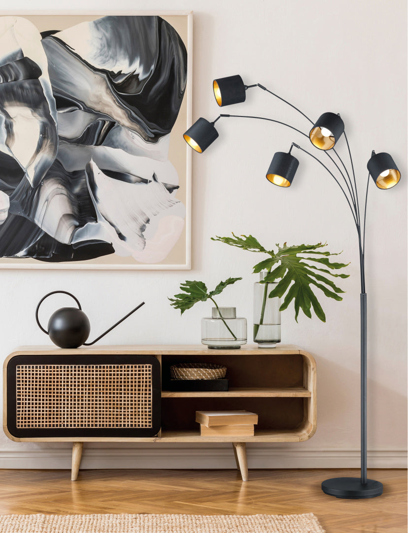 TOMMY | Floor lamp | Black mat | Metal