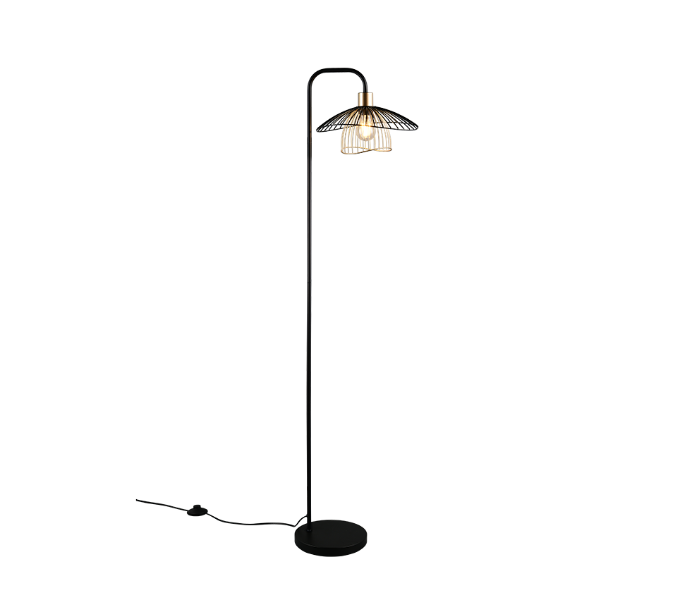 LAURIS | Floor lamp | Black mat | Metal
