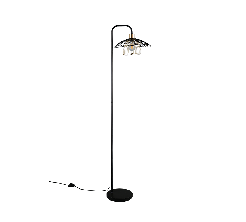 LAURIS | Floor lamp | Black mat | Metal