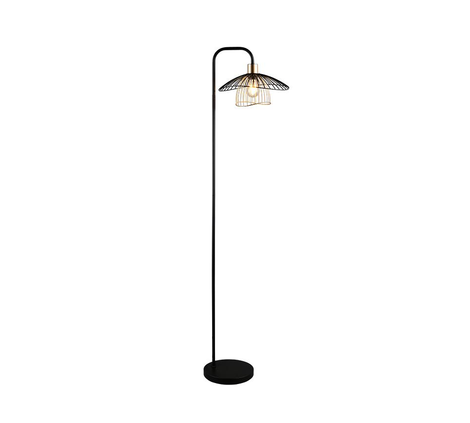 LAURIS | Floor lamp | Black mat | Metal