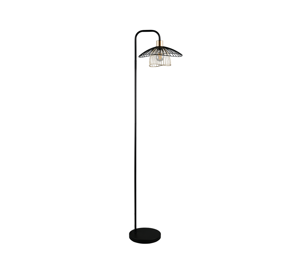 LAURIS | Floor lamp | Black mat | Metal