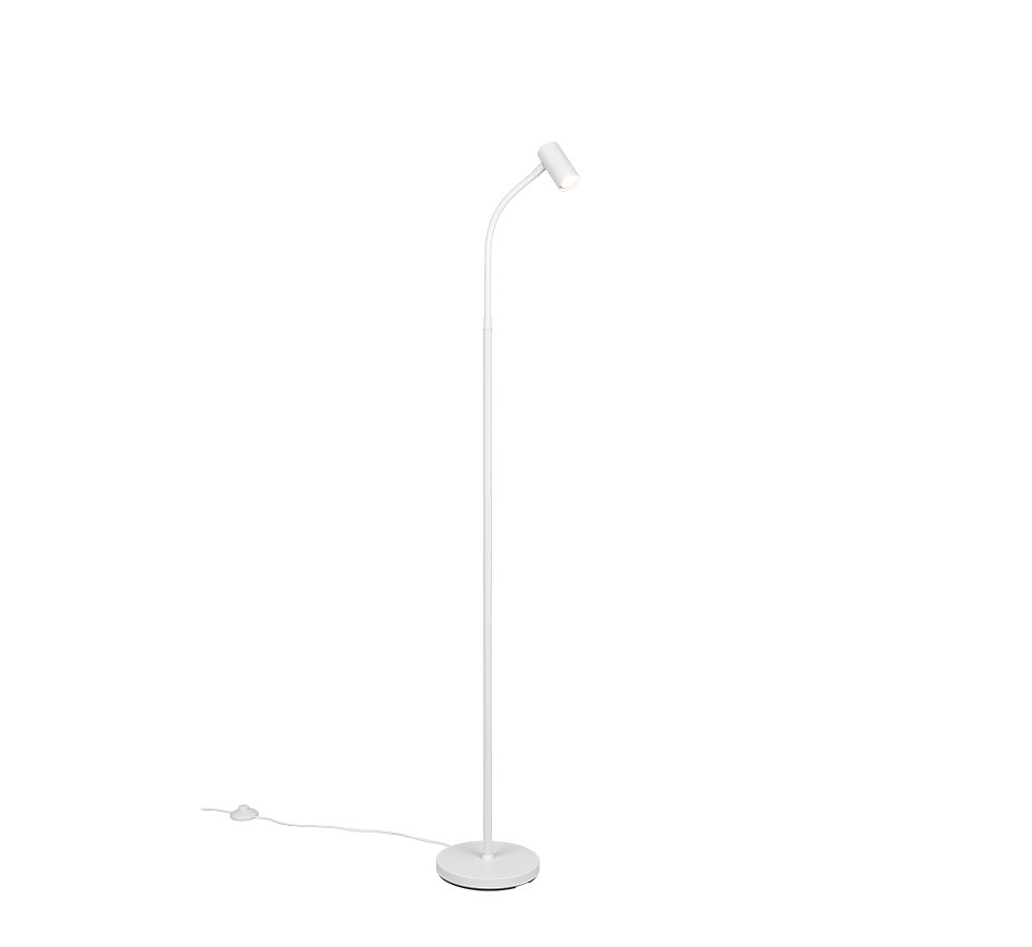 TARYN | Floor lamp | White mat | Metal