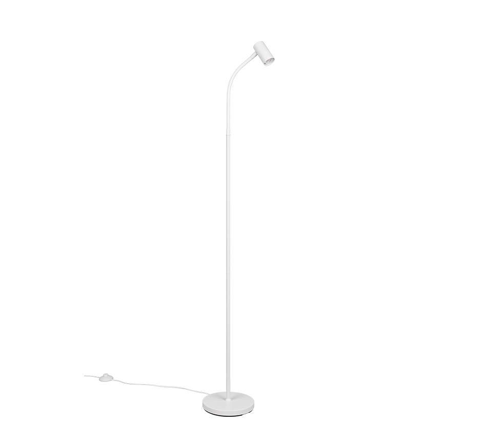 TARYN | Floor lamp | White mat | Metal
