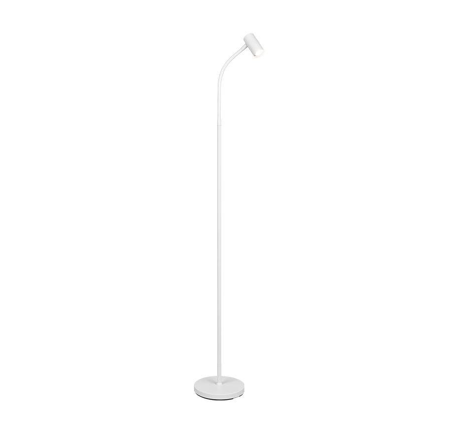 TARYN | Floor lamp | White mat | Metal