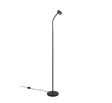TARYN | Floor lamp | Black mat | Metal