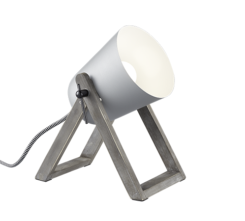 MARC | Table lamp | Grey | Natural wood