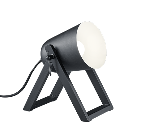 MARC | Table lamp | Black mat | Natural wood