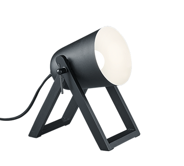MARC | Table lamp | Black mat | Natural wood