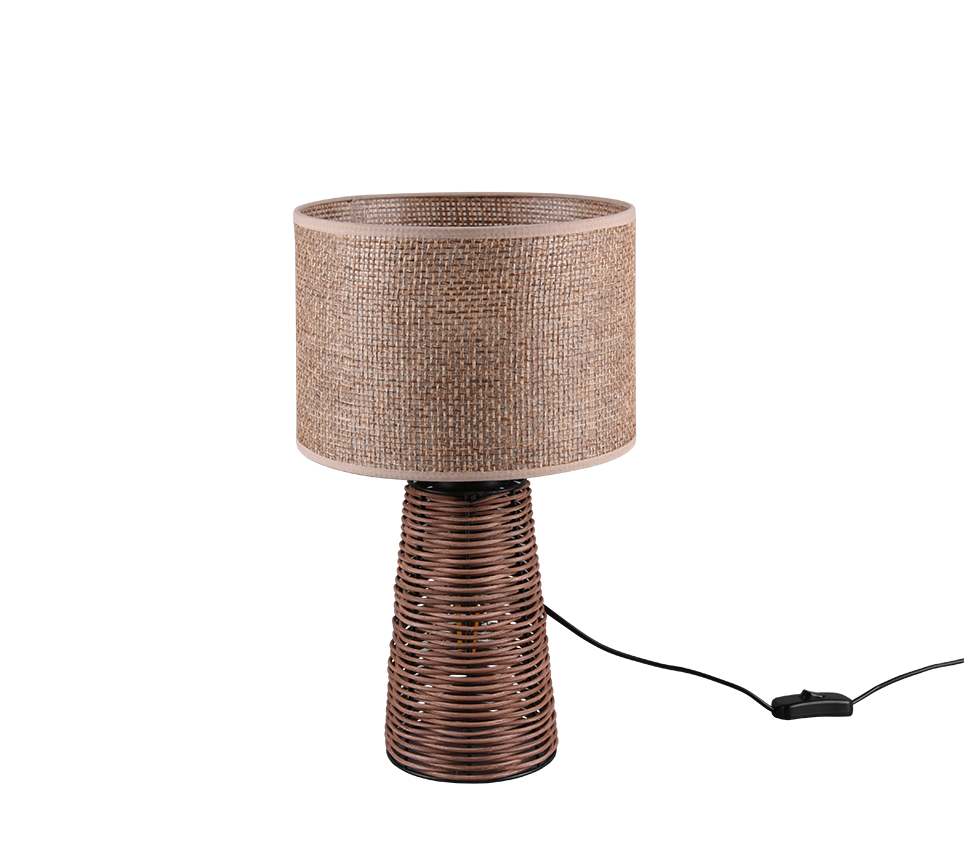 STRAW | Table lamp | Brown | Strohgeflecht