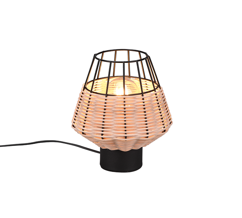 BORKA | Table lamp | Natural finish | Rattan meshwork