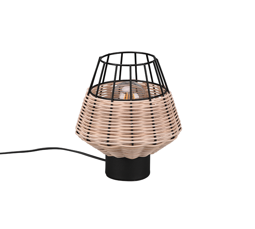BORKA | Table lamp | Natural finish | Rattan meshwork