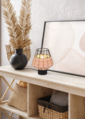 BORKA | Table lamp | Natural finish | Rattan meshwork
