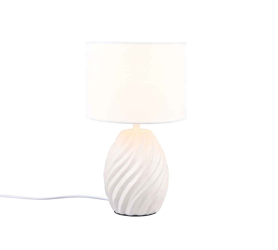 MELVA | Table lamp | White mat | Ceramic