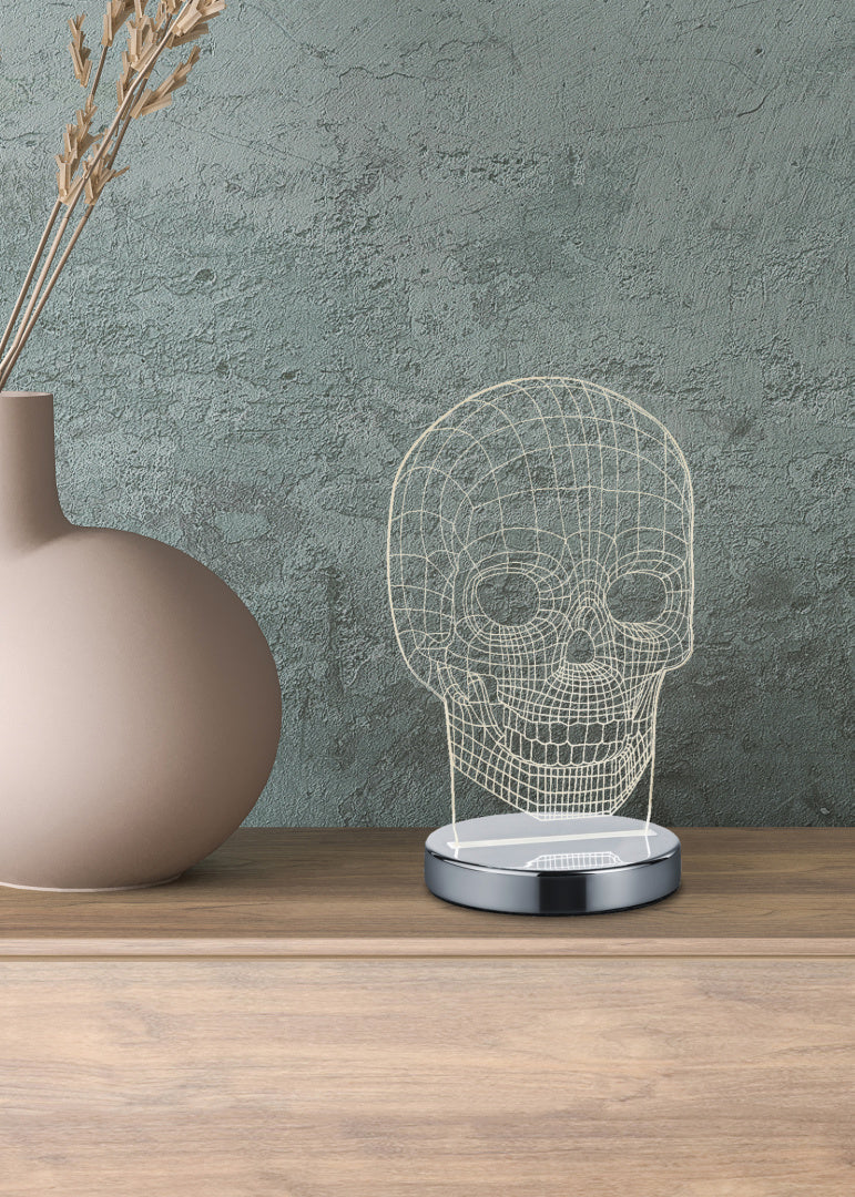 SKULL | Table lamp | Chrome | Metal
