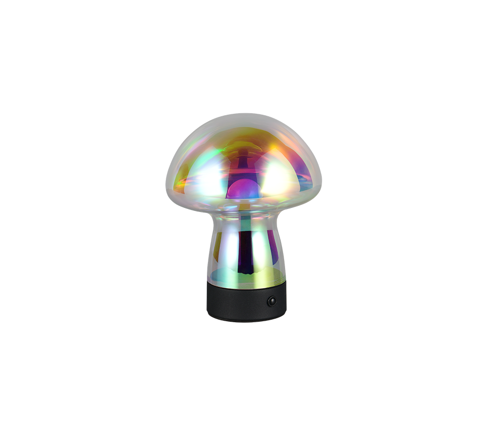 DOOLEY | Table lamp | Transparent iridescent | Glass