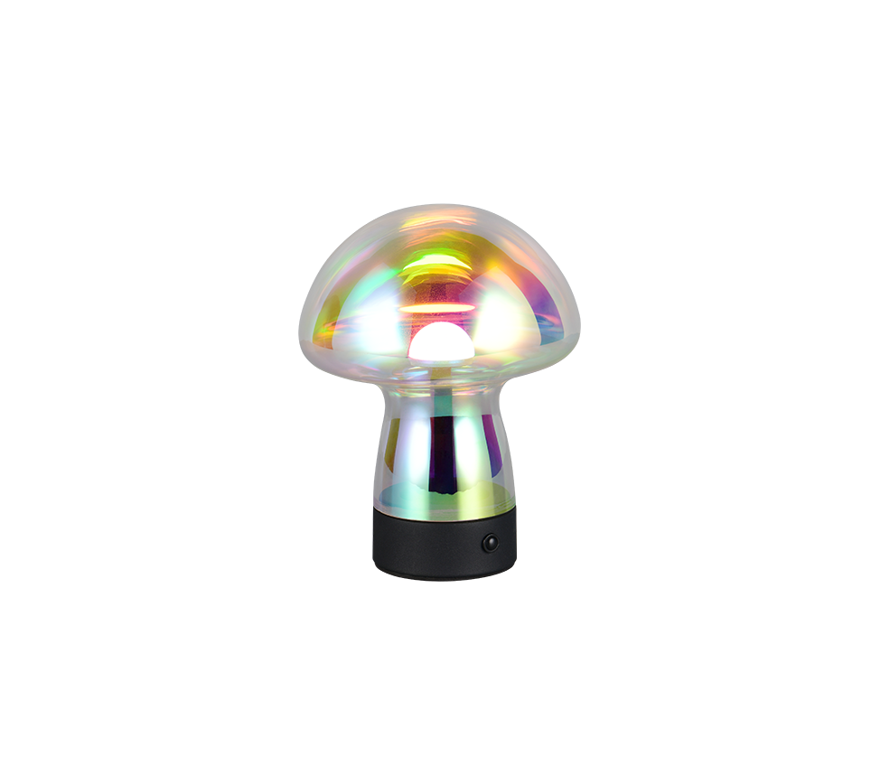 DOOLEY | Table lamp | Transparent iridescent | Glass
