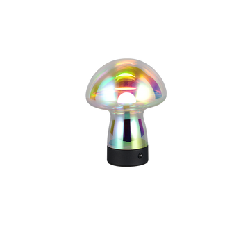 DOOLEY | Table lamp | Transparent iridescent | Glass