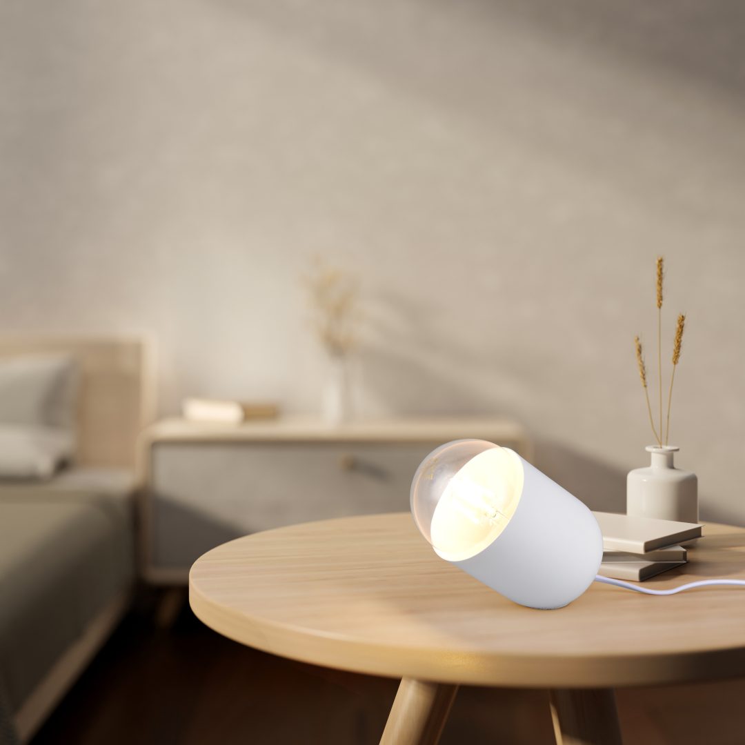 NARA | Table lamp | White mat | Metal