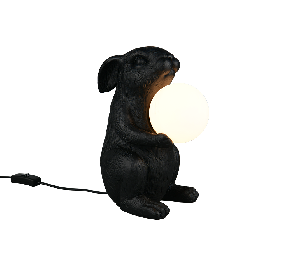 RABBIT | Table lamp | Black | Polyresin