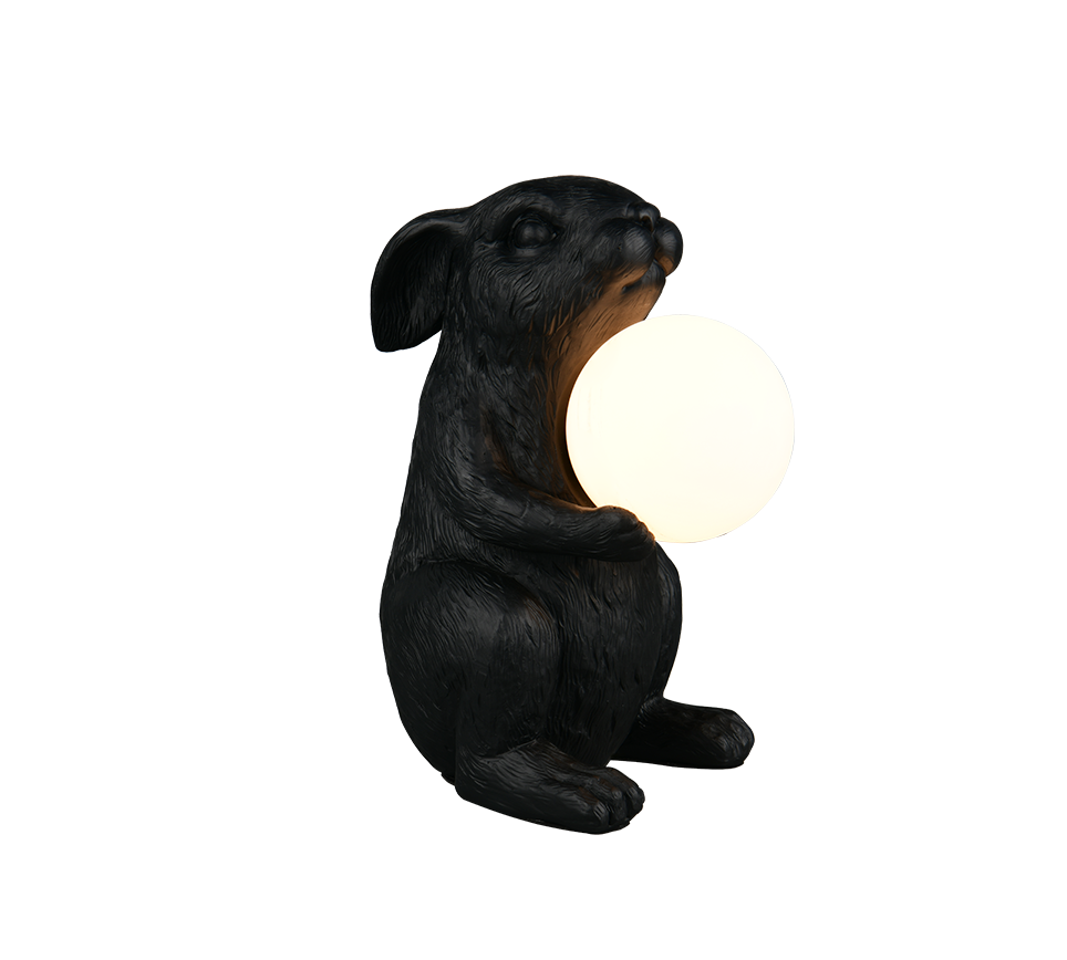 RABBIT | Table lamp | Black | Polyresin