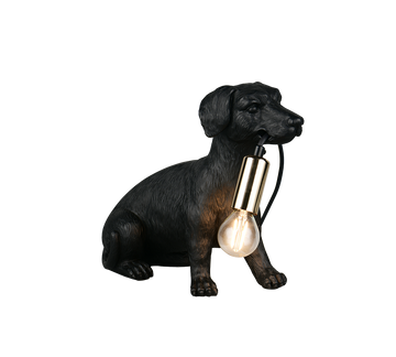 RUDI | Table lamp | Black | Polyresin