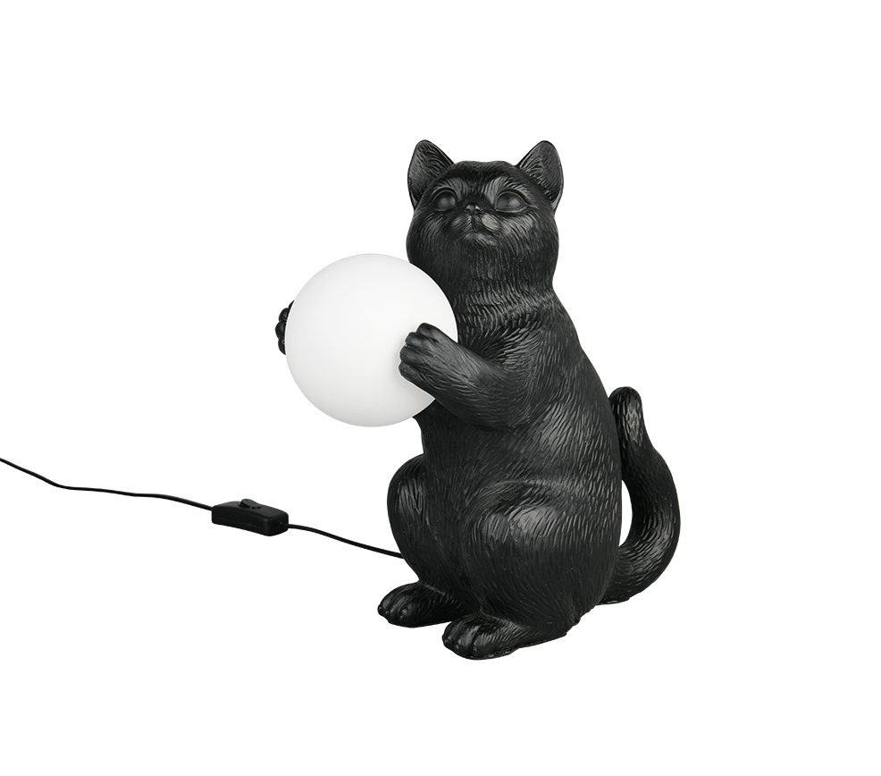 GATIO | Table lamp | Black | Polyresin