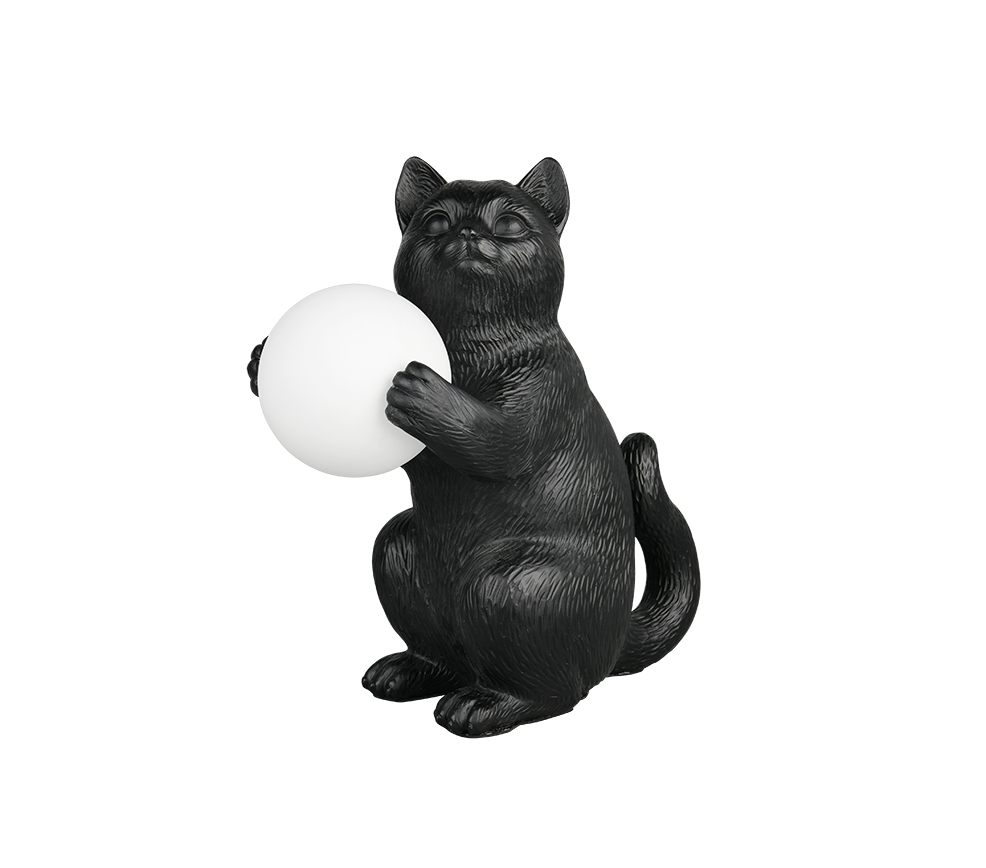 GATIO | Table lamp | Black | Polyresin