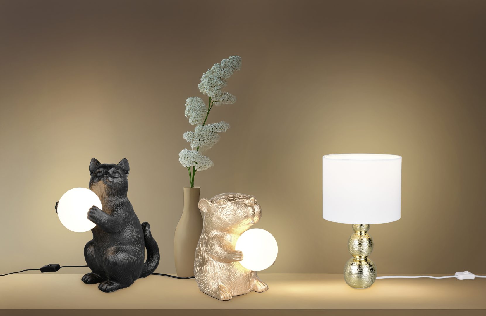 CAPI | Table lamp | Gold | Polyresin
