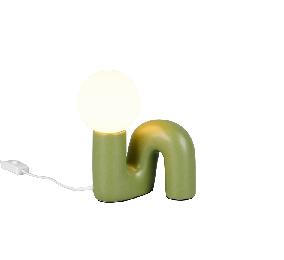QUINN | Table lamp | Green | Ceramic