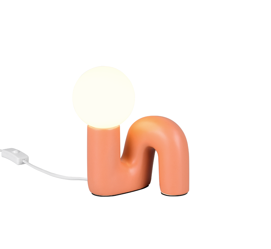 QUINN | Table lamp | Apricot | Ceramic