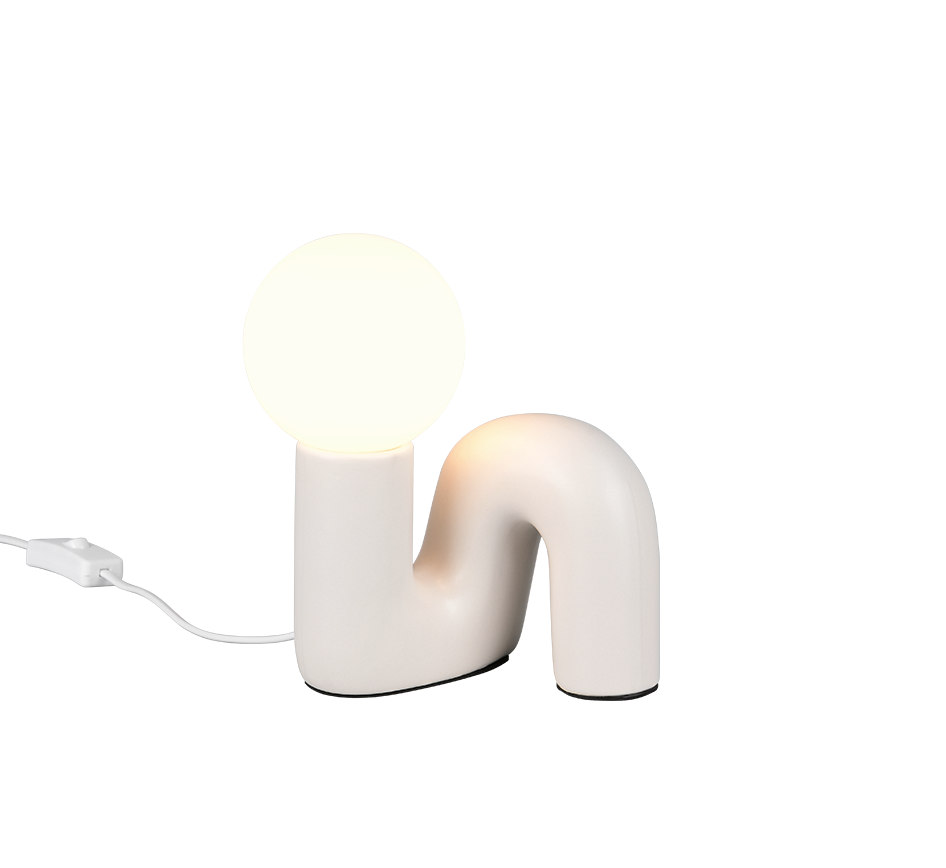 QUINN | Table lamp | Warm grey | Ceramic