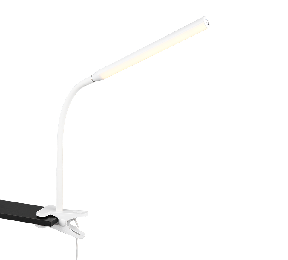 NEVADA | Clamping lamp | White mat | Plastic