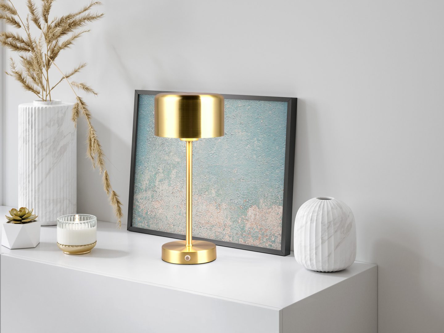 JEFF | Table lamp | Brass mat | Metal