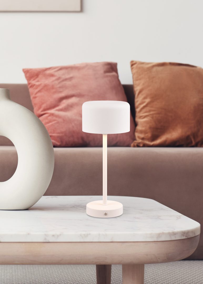 JEFF | Table lamp | White mat | Metal