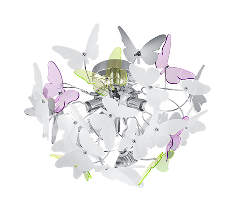 BUTTERFLY | Ceiling lamp | Chrome | Metal