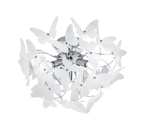 BUTTERFLY | Ceiling lamp | Chrome | Metal