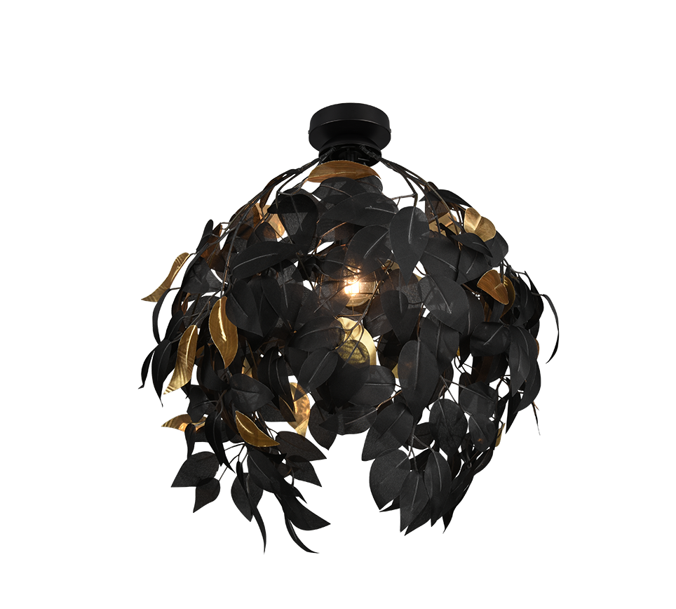 LEAVY | Ceiling lamp | Black mat | Metal