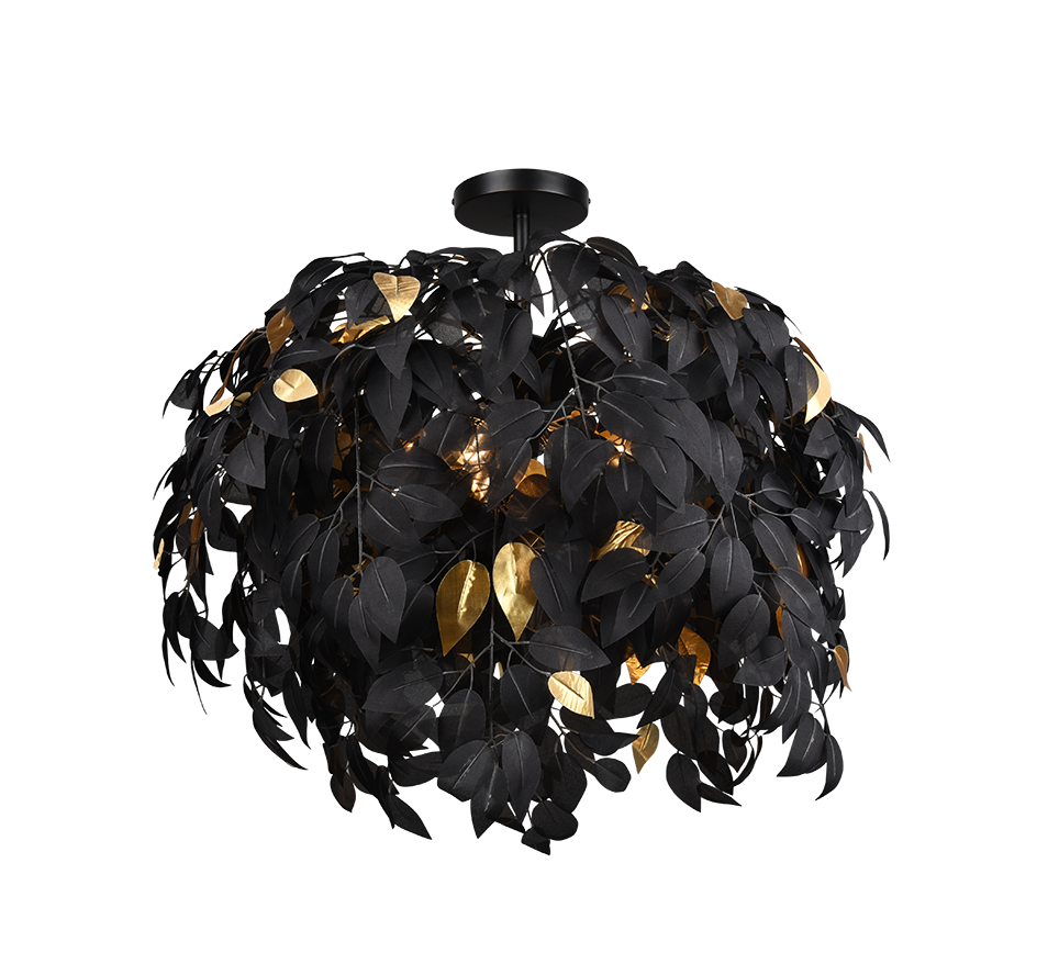 LEAVY | Ceiling lamp | Black mat | Metal