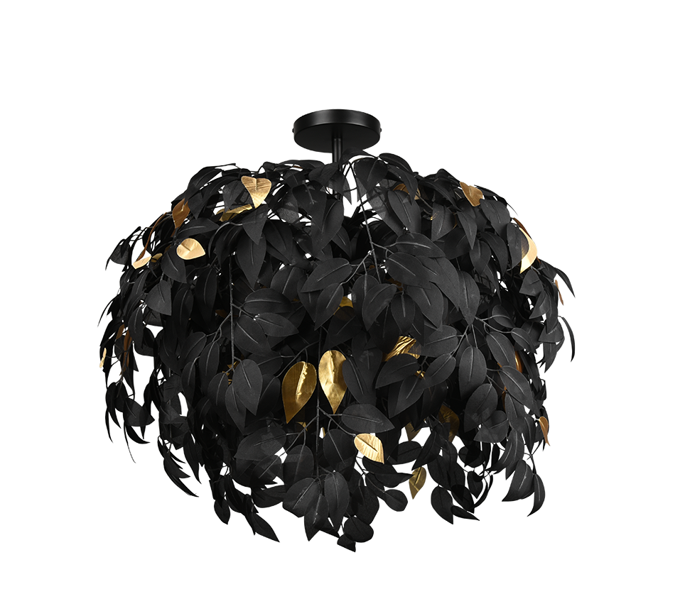 LEAVY | Ceiling lamp | Black mat | Metal