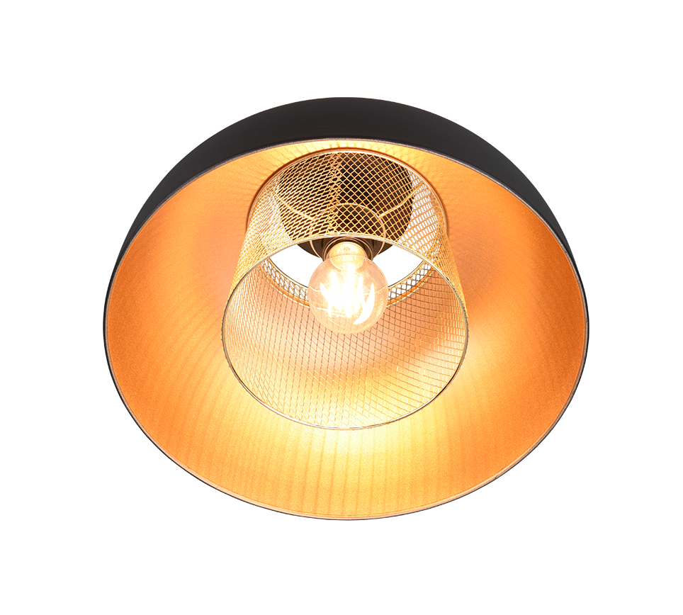 PUNCH | Ceiling lamp | Black mat | Metal