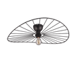 CHAPEAU | Ceiling lamp | Black mat | Metal
