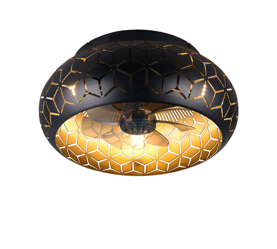 BIDAR | Ventilator | Schwarz-Gold | Metal