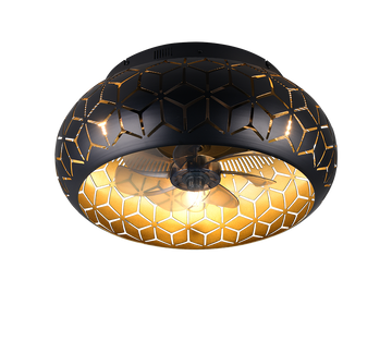 BIDAR | Ventilator | Schwarz-Gold | Metal