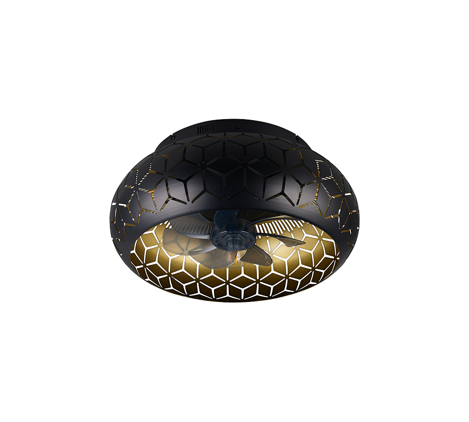 BIDAR | Ventilator | Schwarz-Gold | Metal