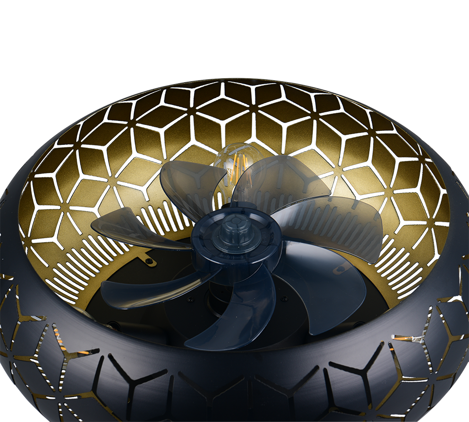 BIDAR | Ventilator | Schwarz-Gold | Metal