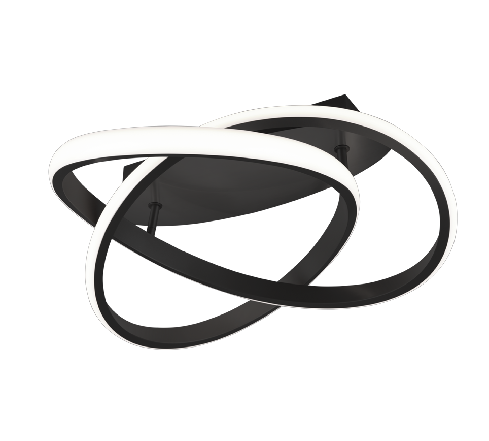 COURSE | Ceiling lamp | Black mat | Metal