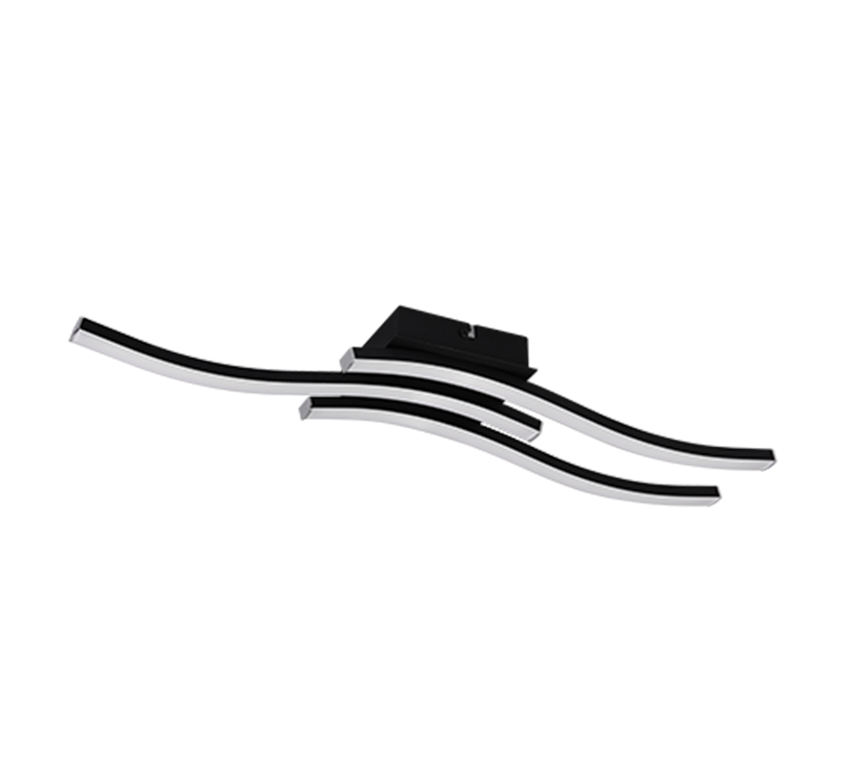 ROUTE | Ceiling lamp | Black mat | Metal